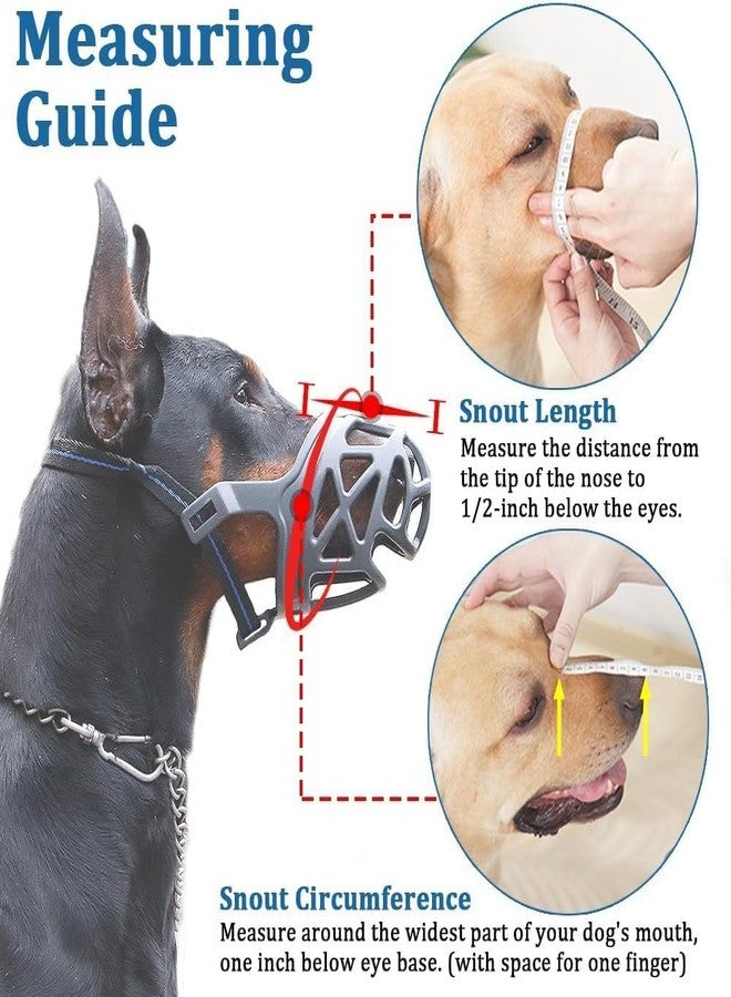 RoverPets Dog Muzzle, Breathable Basket Muzzles for Stop Biting, Barking and Chewing, Best for Aggressive Dogs Black Color (Small - 2NO) - Image 3